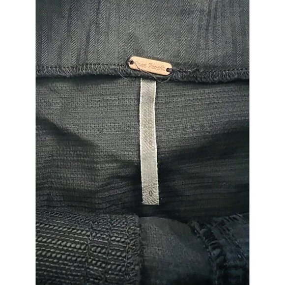 Free People Every Minute Every Hour Black High Waisted‎ Button Skirt 0 - Picture 3 of 9